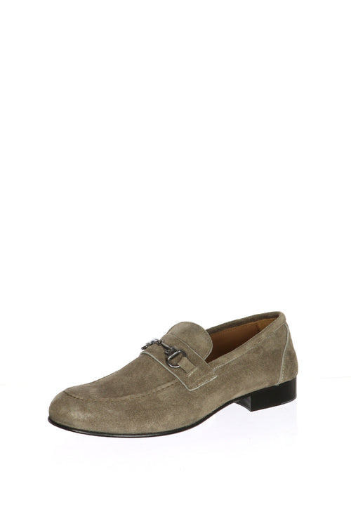 Mocassino camoscio taupe con morsetto Harry Sax - 2