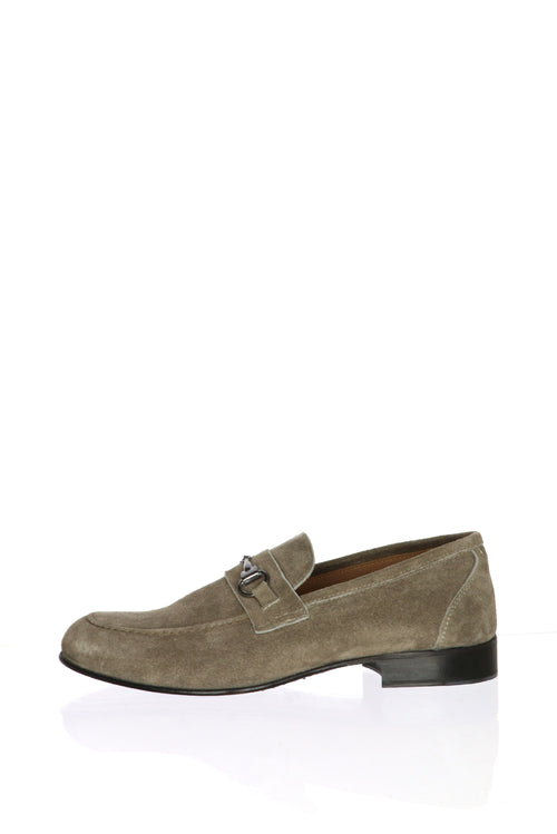Mocassino camoscio taupe con morsetto Harry Sax - 1