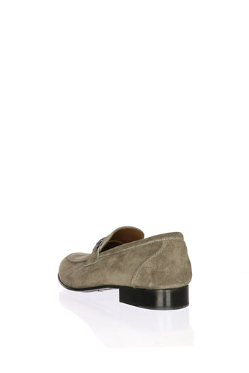 Mocassino camoscio taupe con morsetto Harry Sax - 3
