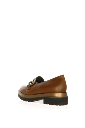Mocassino casual in pelle nera  con catena Soffice Sogno - 8