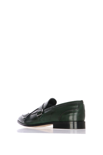 Mocassino con fibbie verde e cuoio I am - 7