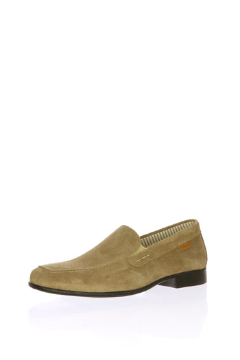Mocassino estivo in camoscio blu e beige Himalaya - 3