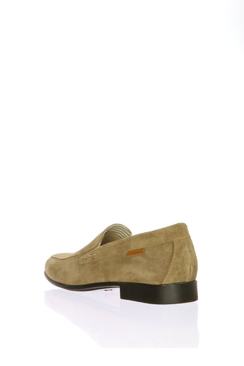 Mocassino estivo in camoscio blu e beige Himalaya - 8