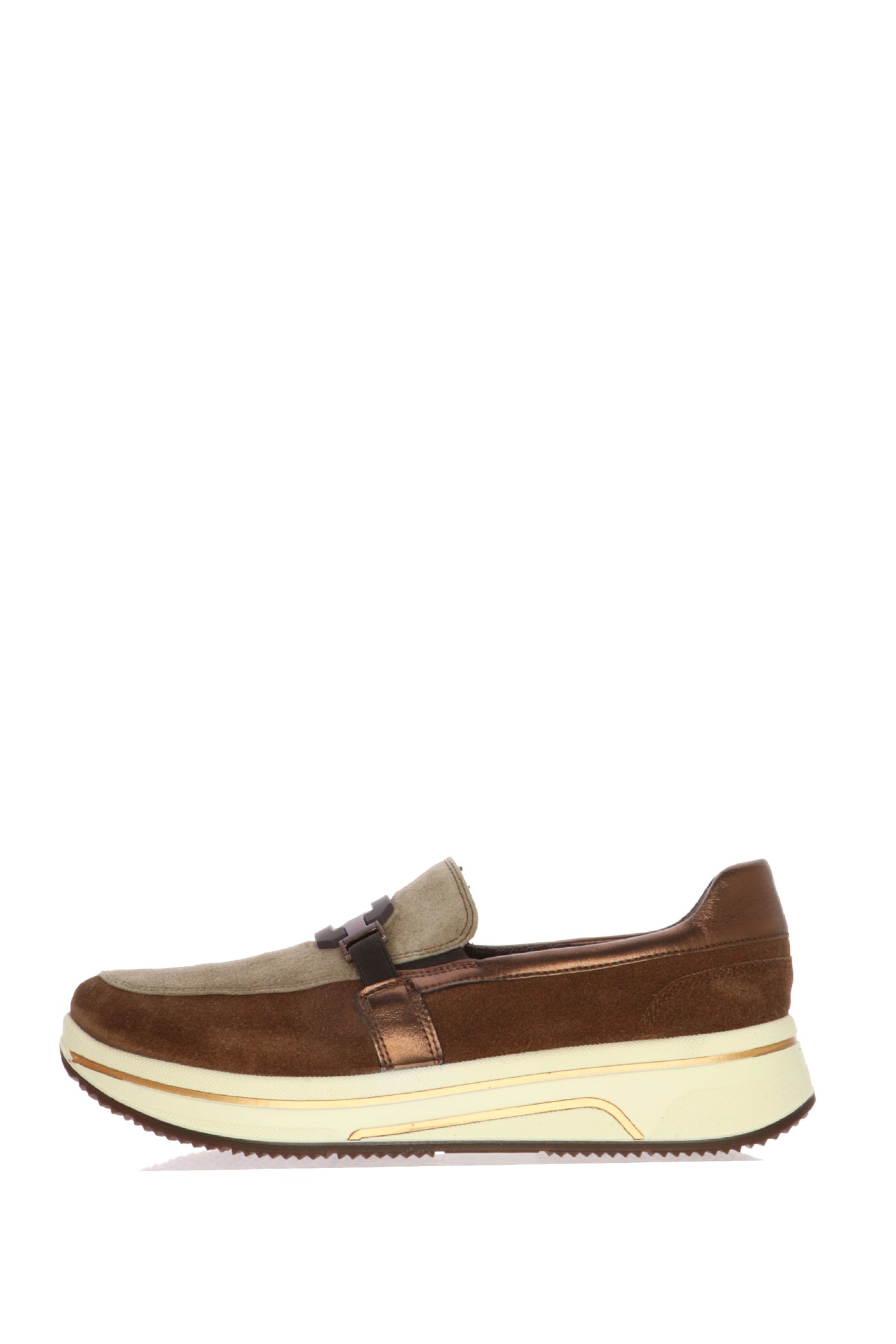 Mocassino in camoscio beige con plantare estraibille Ara Shoes