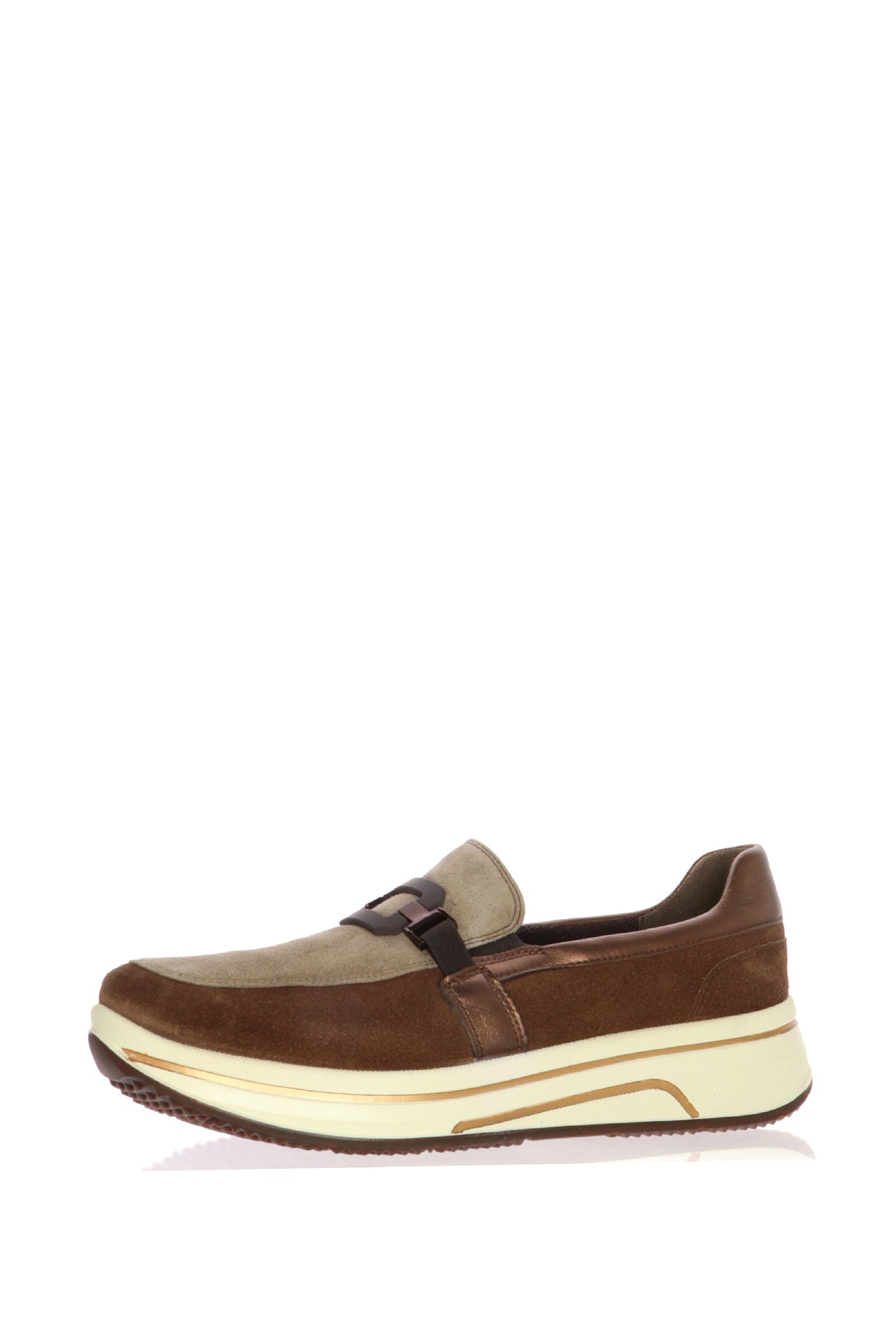 Mocassino in camoscio beige con plantare estraibille Ara Shoes 2