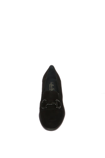 Mocassino in camoscio nero con catena Soffice Sogno - 6