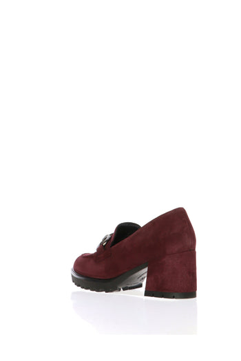 Mocassino in camoscio nero e bordeaux con accessorio catena Melluso Walk - 7