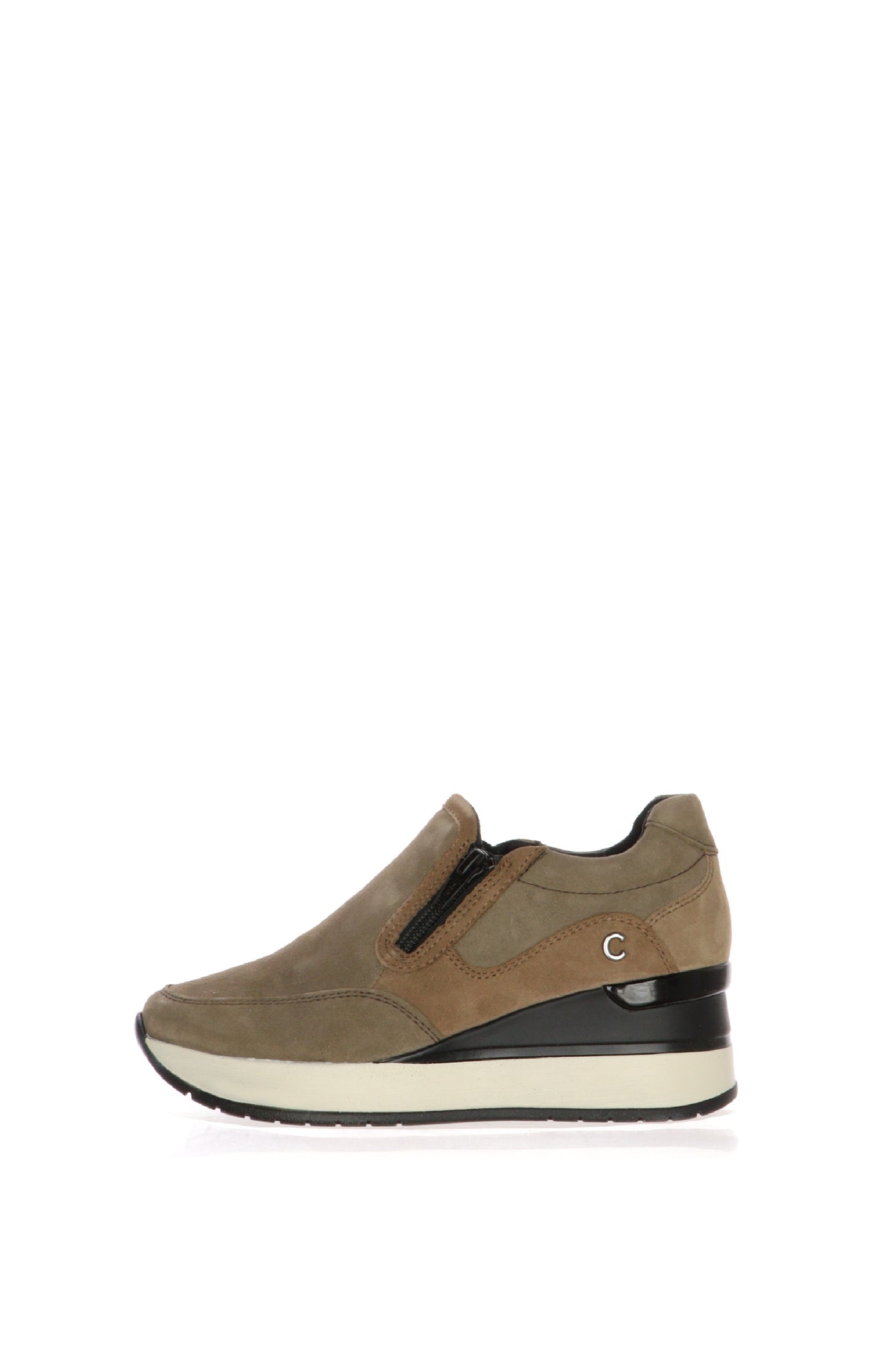 Mocassino in camoscio visone con cerniera Cinzia Soft 2