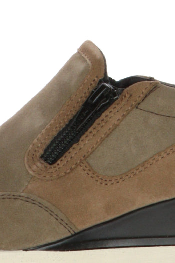Mocassino in camoscio visone con cerniera Cinzia Soft - 3