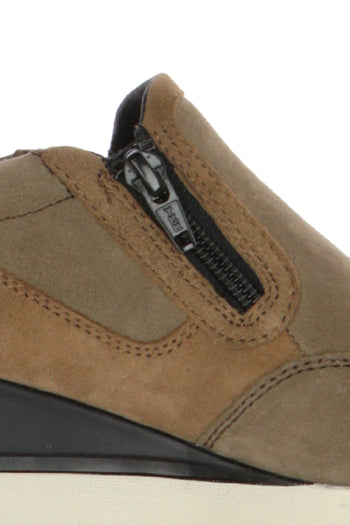 Mocassino in camoscio visone con cerniera Cinzia Soft - 5