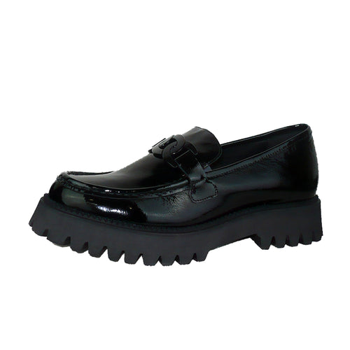 Mocassino in naplack con catena numeri grandi donna Ara - 1