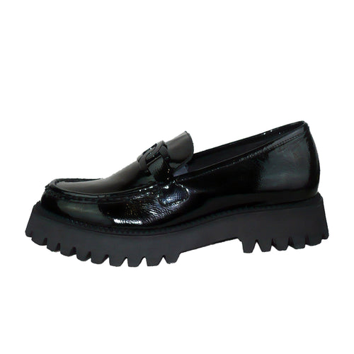 Mocassino in naplack con catena numeri grandi donna Ara - 2