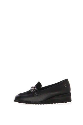 Mocassino in pelle e camoscio marrone e nero con plantare estraibile Cinzia Soft - 4