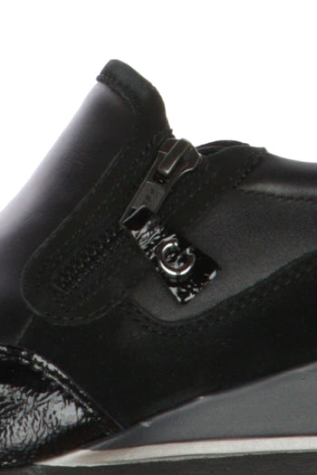 Mocassino in pelle nero con cerniere plantare estraibile Cinzia Soft - 3