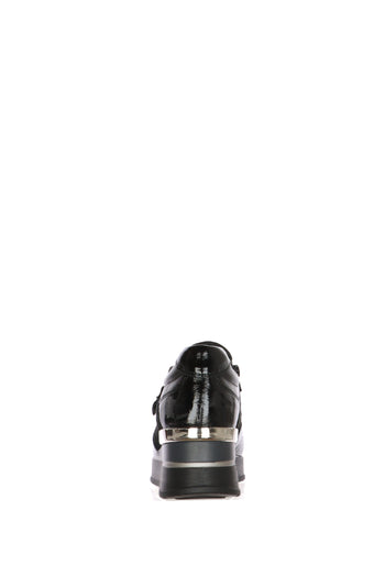 Mocassino in pelle nero con cerniere plantare estraibile Cinzia Soft - 7