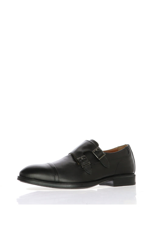 Mocassino in pelle nero doppia fibbia uomo Nero Giardini - 2
