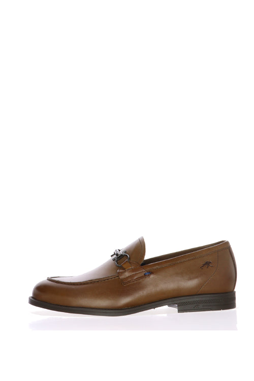 Mocassino in vera pelle cuoio con catena Fluchos - 1