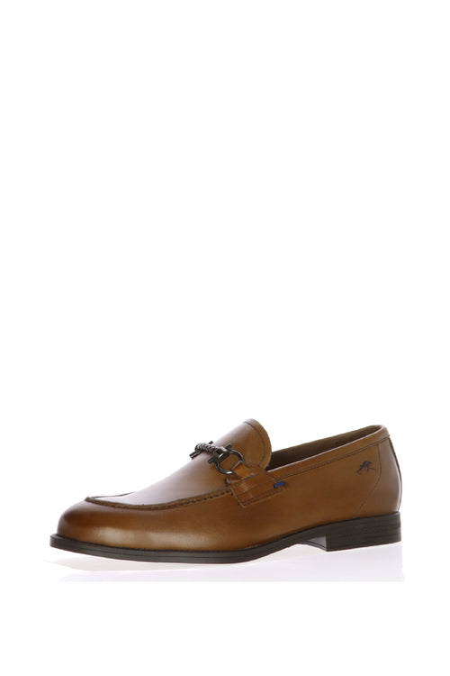 Mocassino in vera pelle cuoio con catena Fluchos - 2