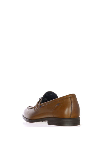 Mocassino in vera pelle cuoio con catena Fluchos - 5