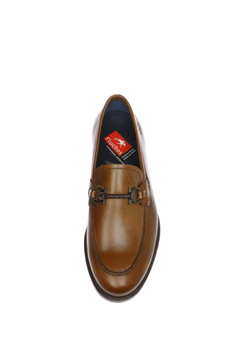 Mocassino in vera pelle cuoio con catena Fluchos - 4