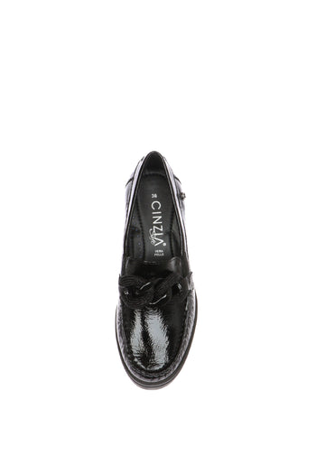 Mocassino naplack blu visone e nero con plantare estraibile Cinzia Soft - 6