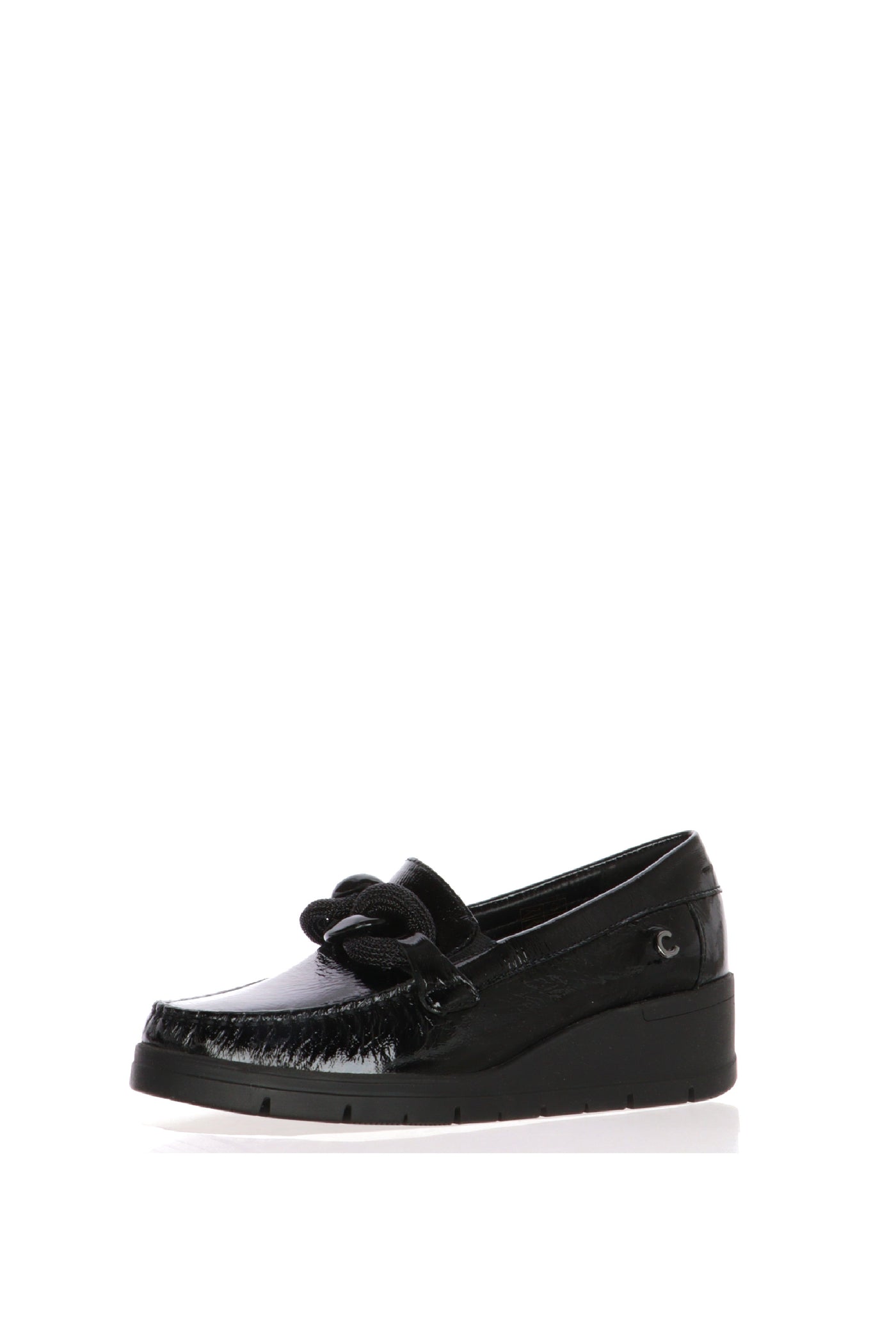 Mocassino naplack blu visone e nero con plantare estraibile Cinzia Soft 2