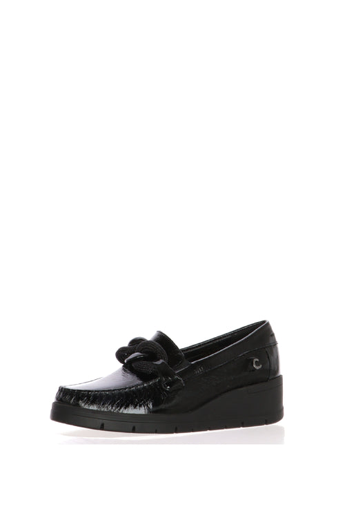 Mocassino naplack blu visone e nero con plantare estraibile Cinzia Soft - 2