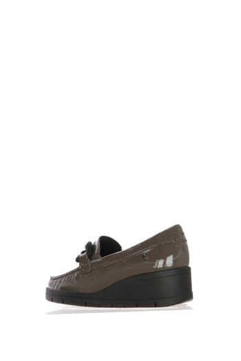 Mocassino naplack blu visone e nero con plantare estraibile Cinzia Soft - 8