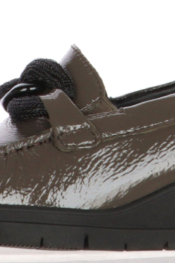 Mocassino naplack blu visone e nero con plantare estraibile Cinzia Soft - 10