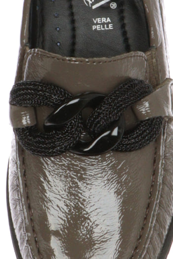 Mocassino naplack blu visone e nero con plantare estraibile Cinzia Soft - 7