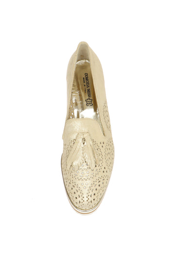 Mocassino traforato beige e blu dal 32 al 45 Comoda Miss - 9