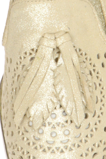 Mocassino traforato beige e blu dal 32 al 45 Comoda Miss - 7