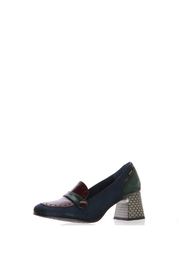 Mocassino tendenza con tacco lavorato Fluchos - 3
