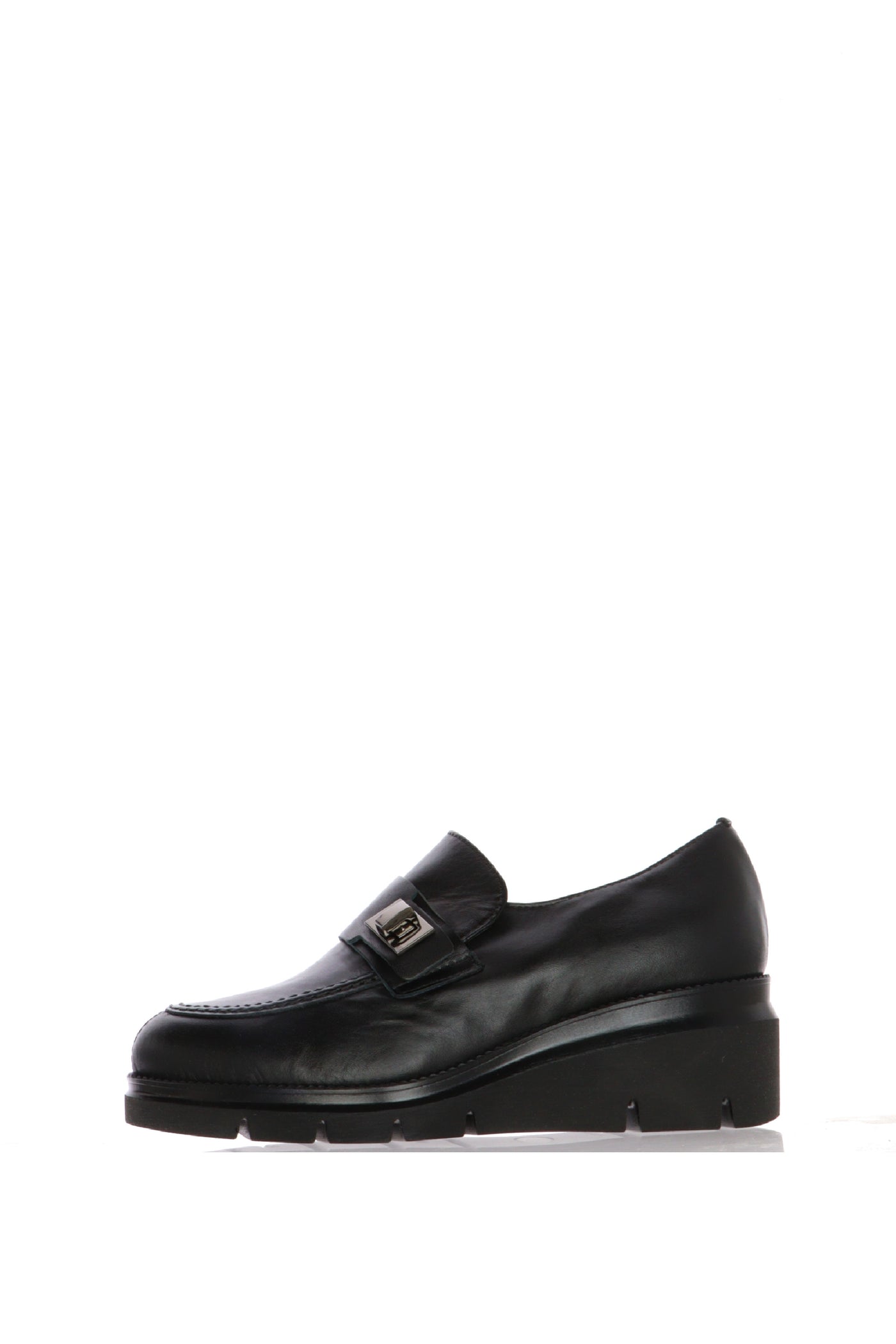 Mocassino tendenza in pelle cuoio e nero Soffice Sogno
