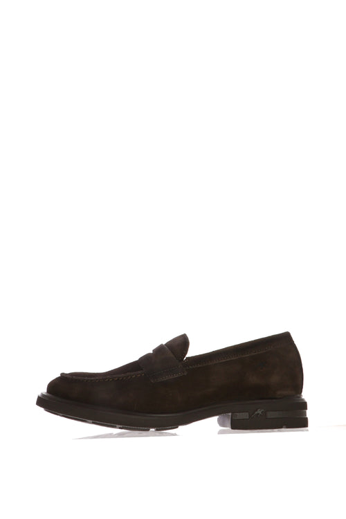 Mocassino uomo  in camoscio marrone - 1