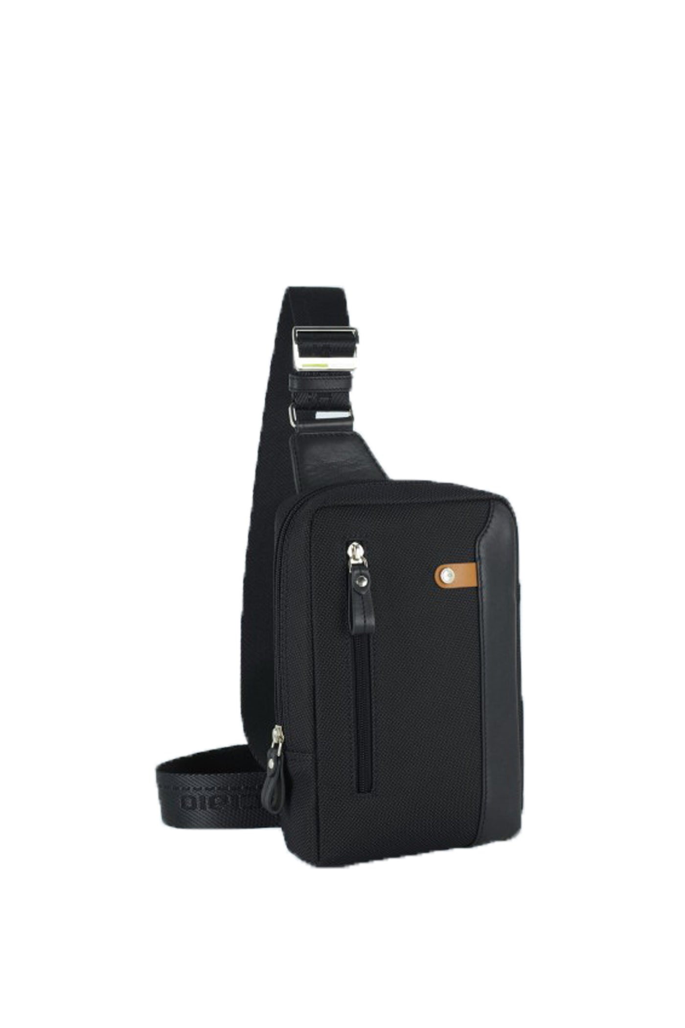 Monospalla Marsupio in tessuto e pelle Nero