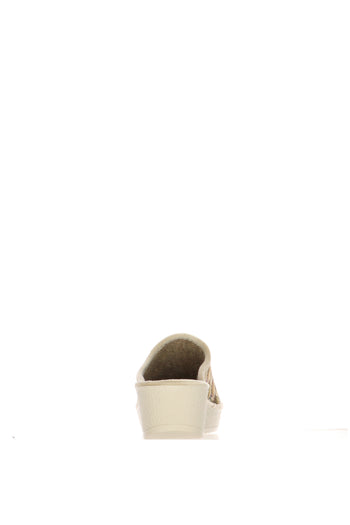 Pantofola Cinzia Soft blu e beige con zeppa - 9