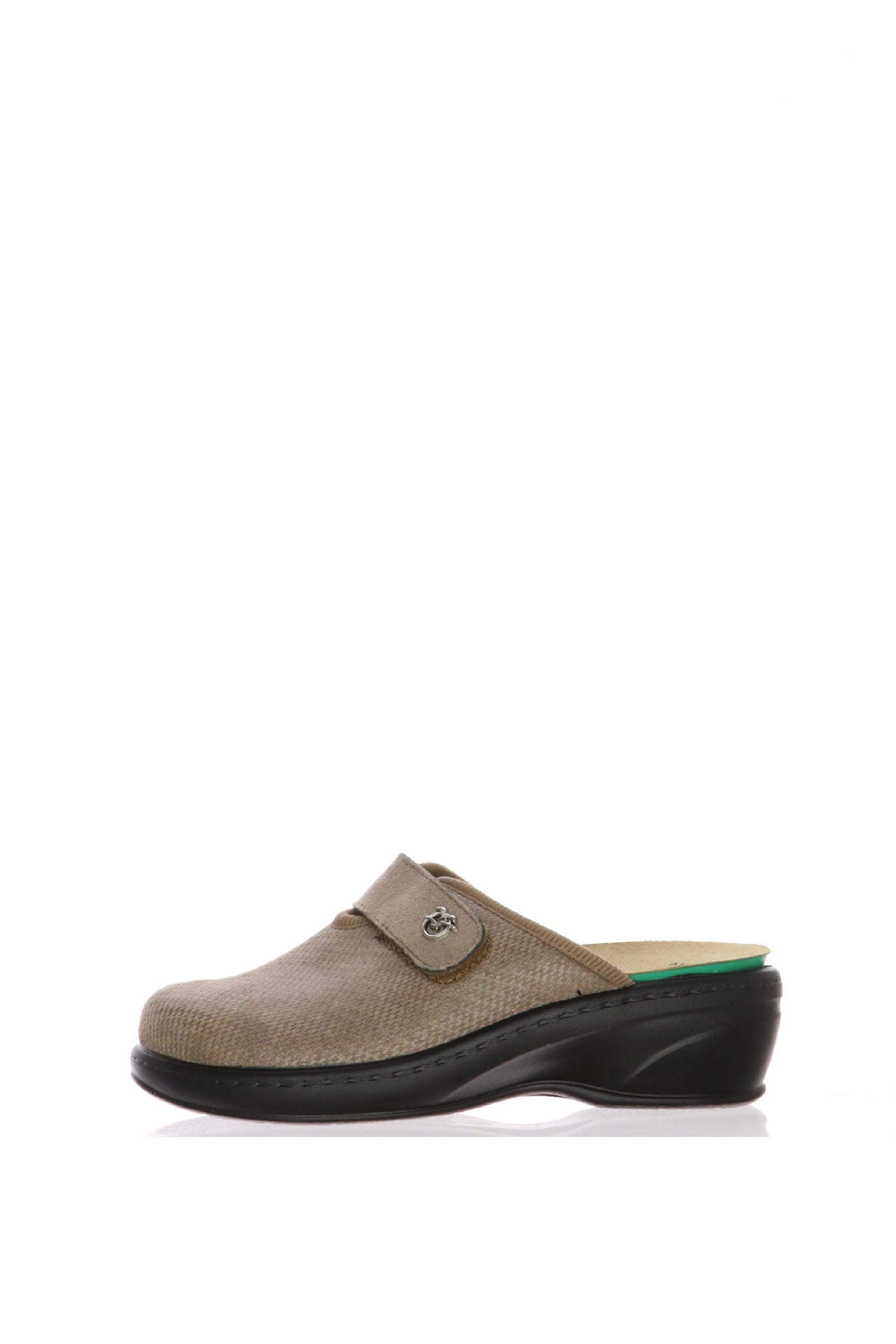 Pantofola beige in tessuto elastico con plantare estraibile Fly Flot