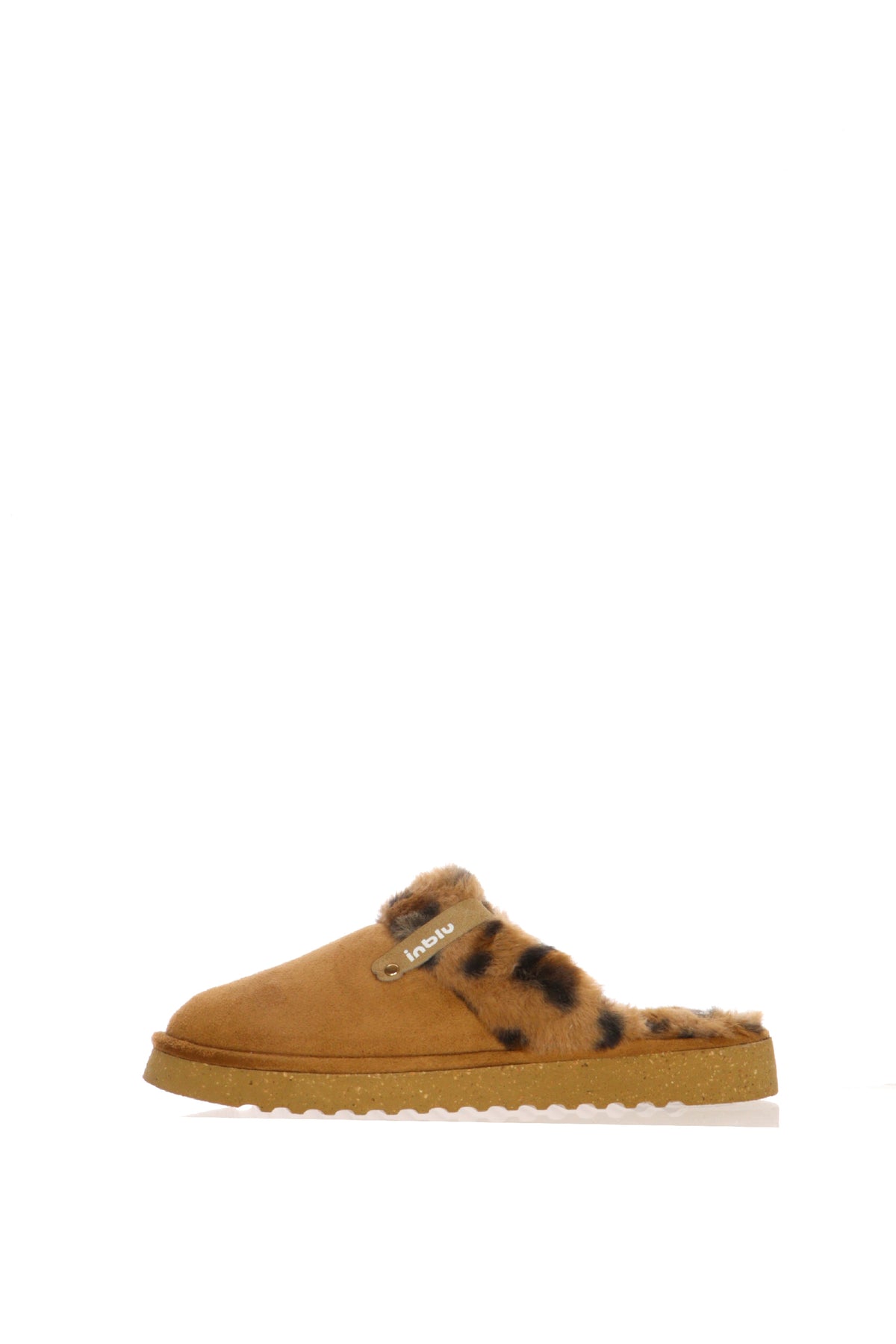 Pantofola bordo ecopelliccia animalier