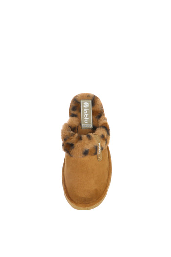 Pantofola bordo ecopelliccia animalier - 4