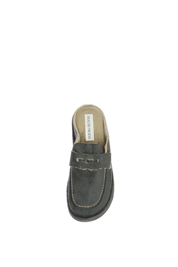 Pantofola calda beige e grigia - 6