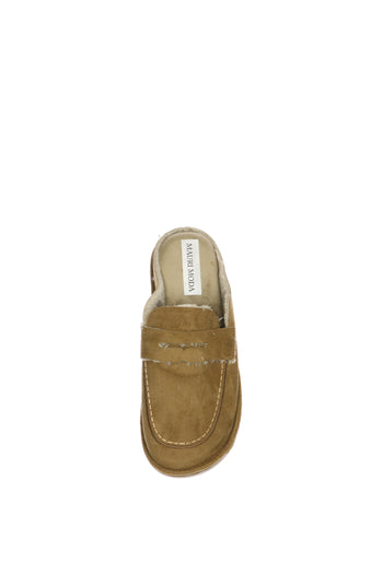 Pantofola calda beige e grigia - 7