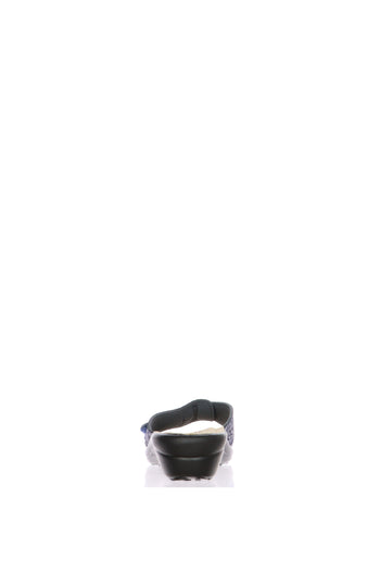 Pantofola con fascia regolabile velcro sottopiede in pelle anatomico Fly Flot t4a57 - 10