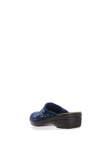 Pantofola con paillettes e cuori blu Inblu - 8