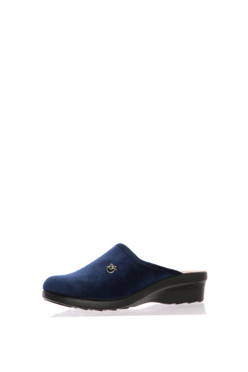 Pantofola in panno blu e avio plantare anatomico Fly Flot - 3