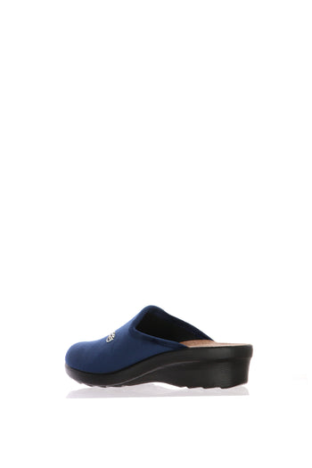 Pantofola in panno blu e avio plantare anatomico Fly Flot - 4