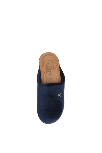 Pantofola in panno blu e avio plantare anatomico Fly Flot - 6