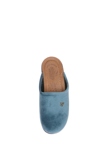 Pantofola in panno blu e avio plantare anatomico Fly Flot - 7