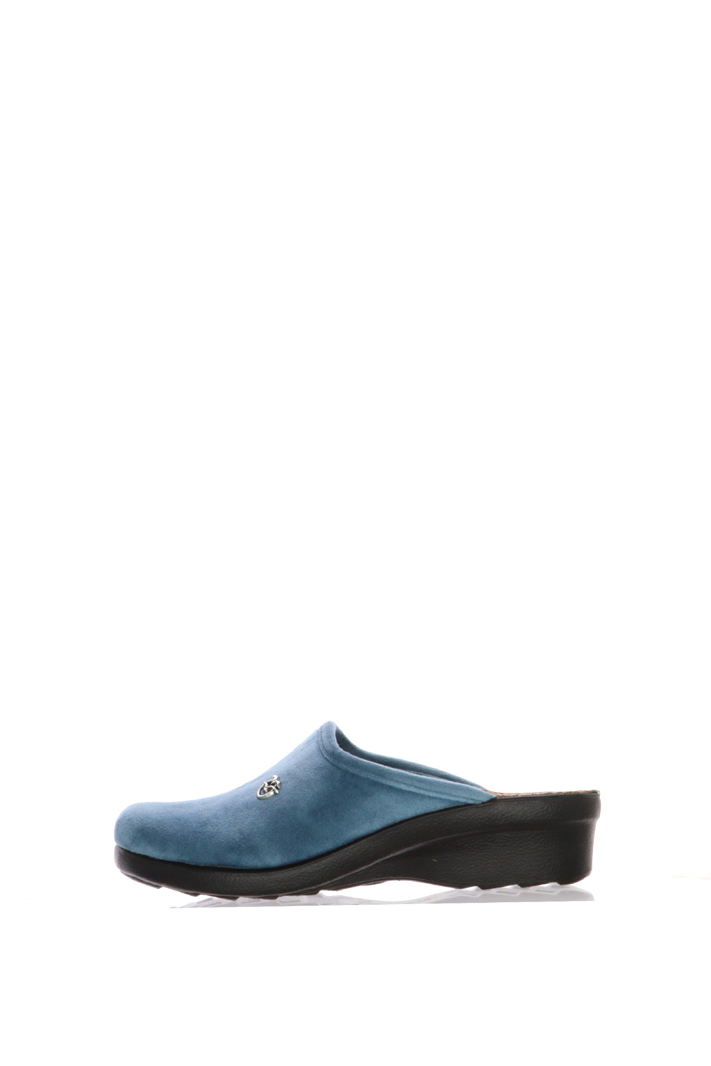 Pantofola in panno blu e avio plantare anatomico Fly Flot