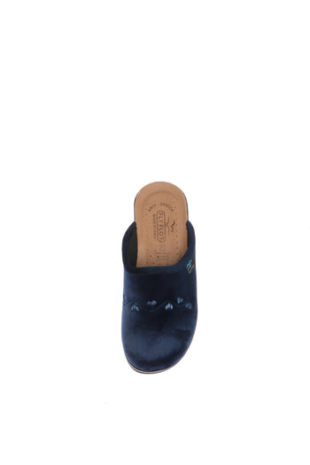 Pantofola in panno blu sottopiede anatomico - 3